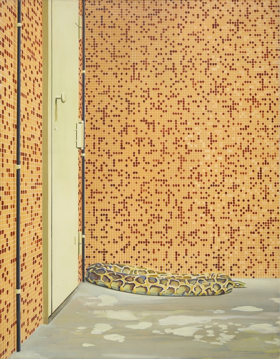 Serpent, porte et mosaïque