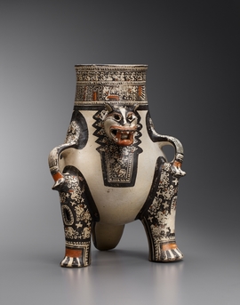 Vase tripode en forme de jaguar