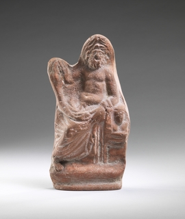 Statuette de Zeus-Sérapis assis sur un trône à tête de sphinx
